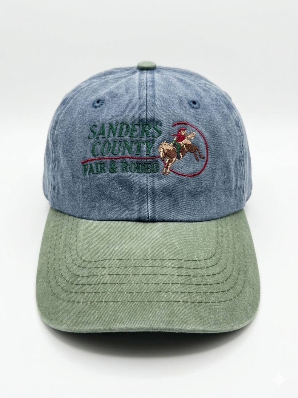 Vintage Sanders County Fair & Rodeo Hat Port Authority Strapback Cap 100% Cotton